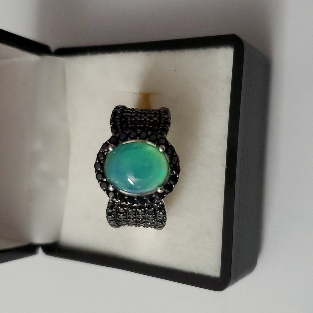 Sterling Silver 925 Opal Spinel Ring